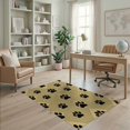 thumbnail image 2 of ODIKA Motif Vintage Polka Dot Field Whimsical Kitten Tracks Round Print Refined Stain Resistant Low Profile for Dorm Room, Small Living Apartment, 2 of 7