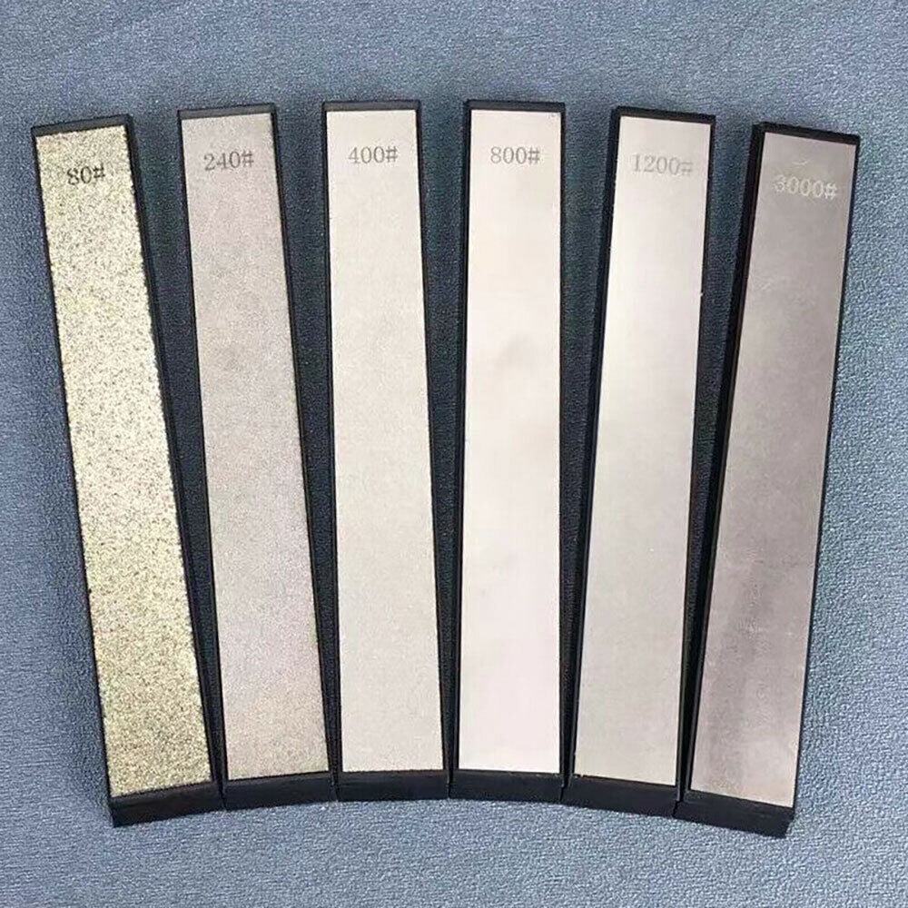 6Pack Grit Diamond Stone Knife Sharpener Household Kitchen Sharpening System New