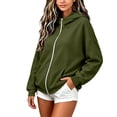 thumbnail image 5 of Fancifize Girls Cozy Fleece Hoodie Jacket Full Zip Long Sleeve Hooded Sweatshirt Teens Kids Fall Lightweight Tops with Pockets, 5 of 7