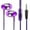 purple, variant on Earbuds In-Ear Sound Isolating Wired Headphones Headset 3.5mm Mic Volume