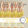 thumbnail image 6 of Yellow Khaki Boho Kitchen Curtains Window Panels, Vintage Ethnic Tribe Abstract Art Insulated Window Treatment Curtain, Grommet Curtains for Bedroom/Living Room/Bathroom, 2 Piece 52"Wx84"L, 6 of 8