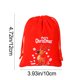 thumbnail image 3 of Decoraciones navideñas, adornos navideños, regalos navideños. Bolsa de regalo navideña de terciopelo rojo con cordón, bolsa estampada para dulces y galletas, bolsas de tela para regalos., 3 of 7