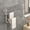 White, variant on Double Rod Retractable Suction Cup Towel Rack Bathroom Plastic Towel Rack Punch Free Storage Rack