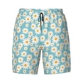thumbnail image 5 of Rocae Daisy Floral A for Men's Swim Trunks Quick Dry With Two Side Pockets and One Lined Patch Pocket3X-Large, 5 of 9