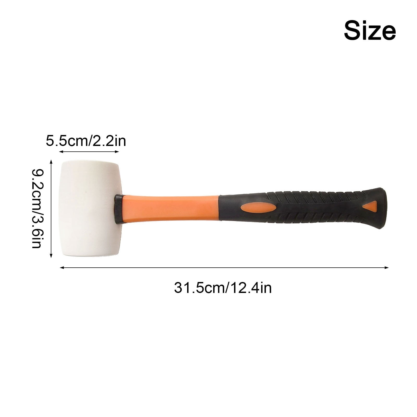 Rubber Mallet Fibreglass Handle Tile Mallet Solid Rubber Flooring Installation White Fangkenuo