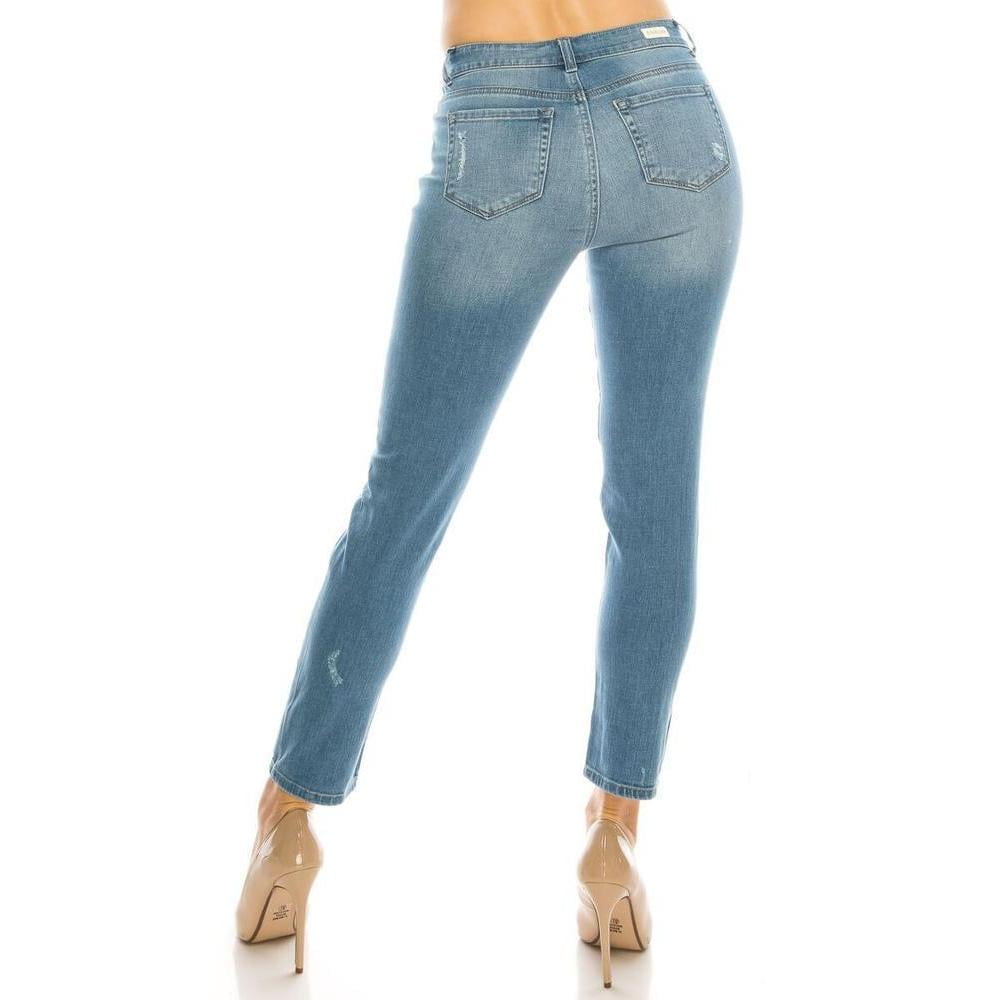 straight cut ankle jeans