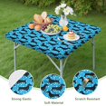 thumbnail image 4 of Blue Dachshunds Dog Square Fitted Tablecloth with Elastic Edge,Square Table Cover,Washable Elastic Table Cover for Home Kitchen Party Decor 34"x34", 4 of 6