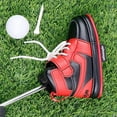 thumbnail image 6 of Golf Club Head Cover PU Leather Novelty Sneakers Shaped Golf Putter Headcover Black Red, 6 of 8