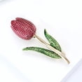 thumbnail image 3 of YIEMEEN Elegant Vintage Tulips Enamel Brooch For Women Alloy Art Jewelry Nature Inspired Accessory For Shawl Or Bag Decoration, 3 of 10