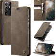 thumbnail image 1 of Funda tipo cartera para Samsung Galaxy S21 Ultra, de piel, con tarjetero, función atril, cierre magnético y bloqueo RFID de TPU a prueba de golpes, compatible con S21 Ultra, 1 of 8