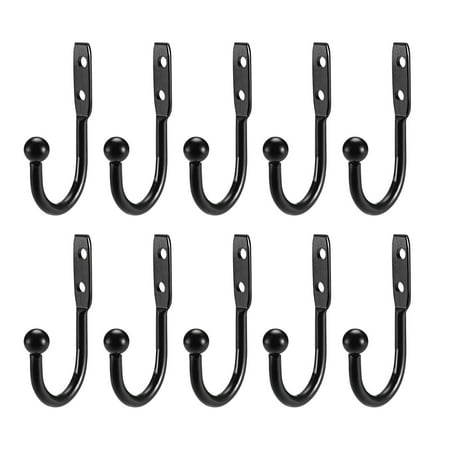 Wall Mounted Hook Robe Hooks Retro Style Single Clothes Hanger Iron Black锛坧ack Of 10pcs Walmart Canada