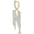 thumbnail image 2 of 10kt Yellow Gold Mens Round Diamond N Drip Letter Charm Pendant 2-5/8 Cttw, 2 of 2