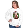 thumbnail image 4 of Betty Boop Christmas Santa Wreath Women Plus Size Sweatshirt Brisco Brands 5X, 4 of 5