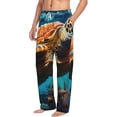 thumbnail image 5 of Cauagu Colorful Flower Sea Turtle Mens Pajama Pants Sleep & Lounge Pants,PJ Bottoms with Pockets-Large, 5 of 7