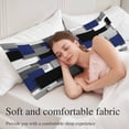 thumbnail image 5 of Navy Blue Black Geometric Body Pillow Covers 20"x54", Modern Abstract Art Block Soft Brushed Microfiber Breathable Throw Pillow Covers, Decorative Pillowcase with Zipper for Couch Sofa Bedroom, 5 of 9