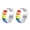 Silver, variant on Unisex Rainbow Enamel Pride Hoop Earrings for LGBTQ Stainless Steel Symbol Jewelry Trendy Y2K Punk Street Style