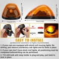 thumbnail image 3 of 5Pcs Amber LED Roof Top Truck SUV Cab Marker Running Clearance Lights Set Kit For Ford F150 F250 F350 For 4x4 Off-Road SUV, 3 of 8