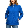 thumbnail image 2 of DYTTDG Women's Lightweight Zip-Up Jacket Stand Collar Long Sleeve with Zippered Pockets Casual Outdoor Athletic Jacket, 2 of 8