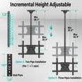 thumbnail image 5 of MOUNT PRO Ceiling TV Mount for Most 37-75 Inch TVs, 56.9" Height Adjustable Full Motion Ceiling Mount for Flat or Sloped Roof, Holds up to 99 lbs, Max VESA 600x400mm, 5 of 8