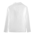 thumbnail image 6 of Men's Casual Fashion Jacket, Solid Color Long Sleeve Design with Pockets for Everyday Wear and Urban Style,White,3XL, 6 of 6
