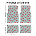thumbnail image 3 of Uemuo Car Floor Mats - Watermelon Pattern Carpet Floor Mats for Cars, Auto Accessories Front & Rear Car Floor Foot Mat Sets of 4 Pieces, 3 of 6