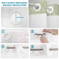 thumbnail image 4 of No Hook Shower Curtain, Sage Green Shower Curtains for Bathroom with See Through Top Window, Modern Abstract Art Farmhouse Waterproof & Washable Bath Curtain Stall 48"x72", 4 of 9