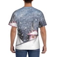 thumbnail image 3 of Vsdgher Watercolor Winter Landscape For Christmas Print Men's Dry Fit Mesh Athletic Shirts Moisture Wicking Tennis T-Shirt Tops, 3 of 9