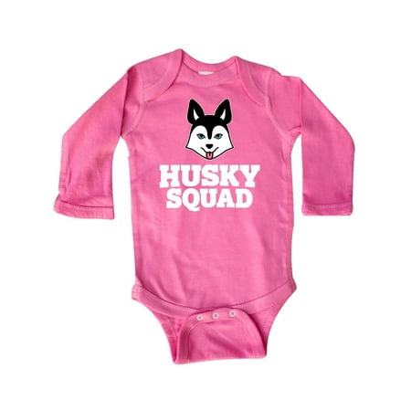 

Inktastic Dog Husky Squad Gift Baby Boy or Baby Girl Long Sleeve Bodysuit