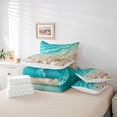 thumbnail image 6 of Erosebridal Ocean Beach 7 Pieces Bedding Comforter Set,Nautical Coastal Starfish Full Bedding Set For Kids Girls,Reversible, 6 of 7