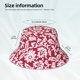 thumbnail image 3 of Fotbe Red Flowers Sombrero Tipo Pescador con Estampado – Sombrero de Sol de Algodón de Moda para Playa, Golf, Pesca, 3 of 6