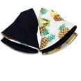 thumbnail image 4 of Bonnet de Pêcheur à Motif Banane à Imprimé Fruits Bonnet Empaquetable Réversible d'Été, 4 of 5