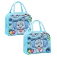 thumbnail image 1 of Oleegame 2 Pcs Sac de Rangement pour Produits Sac Isotherme Sac à Lunch Sac à Lunch Chiot Brun (Isolation 3D) Bleu, 1 of 9