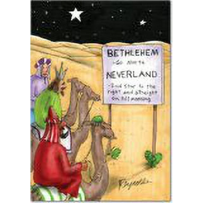 B1277 Neverland Three Wise Men' Box Set of 12 Humorous Merry