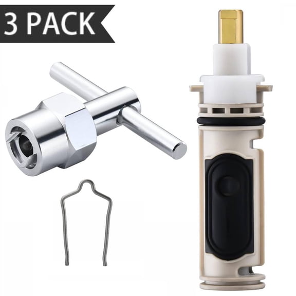 Upgraded 1222 Shower Valve Core Replacement, Durable Brass and Plastic Cartridge with Safety Clip, Compatible with Moen Posi-Temp Faucets and Bathtubs, with Installation Tool