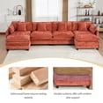 thumbnail image 6 of 41.1" Oversized Single Cloud Sofa Couch, Orange Modern Large Sectional Couches for Living Room, Chenille Fabric Modular Sectional Sofa, Deep Seat Modern Sofas Set, Sofas para Sala, 6 of 8