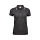 thumbnail image 1 of Tee Jays - Polo detalle de rayas modelo Luxury Fashion para mujer (Gris Oscuro/Blanco), 1 of 1
