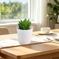 thumbnail image 5 of Fake Plants Realistic Lifelike Artificial Potted Plants Small Plastic Mini Plants with Pot for Home Office Desk Table Kitchen Indoor Decor 3.54 X 2.36 X 2.36 Inches 1 Piece, 5 of 6