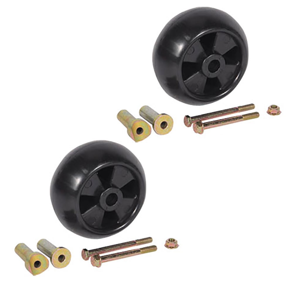 (2) New Deck Wheel / Roller Kits Fits John Deere AM116299 AM133602 Anti