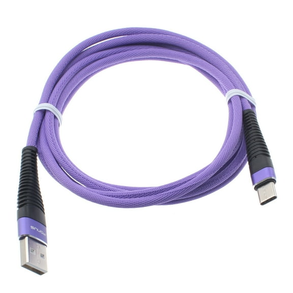 Purple 10ft USB Cable for Nokia G400 5G Phone - Type-C Charger Cord Power Wire USB-C Long N8Y Compatible With Nokia G400 5G Model
