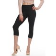 thumbnail image 3 of LMB Capri Leggings for Women Buttery Soft Polyester Fabric, Black, XL - 3XL, 3 of 6