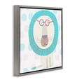thumbnail image 2 of Stupell Industries Contemporary Electric Blue Lion Gray Floating Frame Canvas Art, 18 x 18, by Carla Daly, 2 of 8