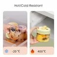 thumbnail image 5 of 2pcs Sealed Glass Storage Jar with Silicone Lid Cold Heat Resistant Food Container Oats Cereals Jar Portable Soup Dispenser Jar, 5 of 9