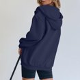 thumbnail image 6 of Women's Zip Up Y2K Hoodies 2026 Spring Casual Long Sleeve Sweatshirts Fall Winter Track Jackets with Pockets Dark Blue 3XL, 6 of 8