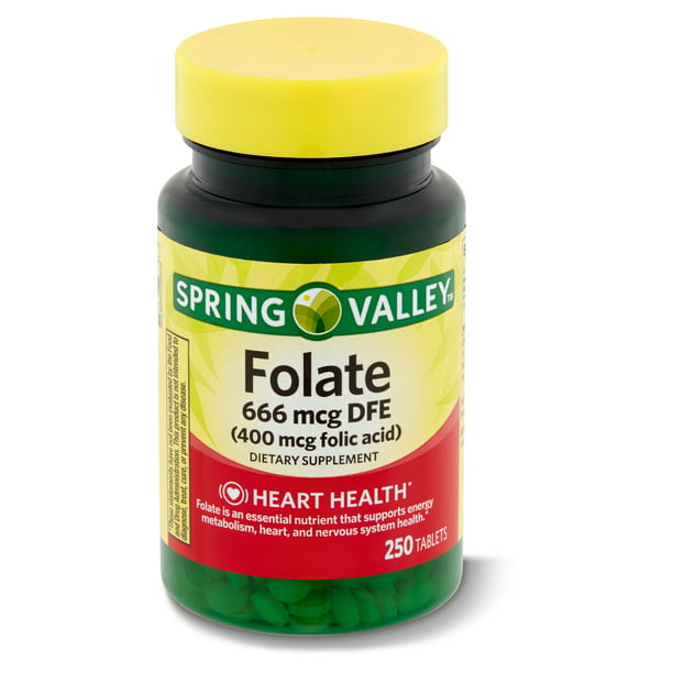 Spring Valley Folic Acid Tablets 400 Mcg 250 Ct - Walmartcom