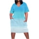 thumbnail image 1 of Vestido Corto de Verano Moda Grande Impresión de Manga Corta Cuello en V Bolsillo Mini Vestido para Casual Y Diario, 1 of 4