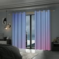thumbnail image 4 of Lfeey Purple and Pink Gradient Ombre Blackout Curtains, 42x63 Inches, 2 Panels, 4 of 6