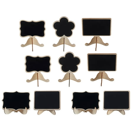 

10Pcs Wooden Message Board Handmade Wooden Chalkboard for Dining Room Party Use