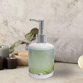 thumbnail image 3 of Ambesonne Spring Soap Dispenser & Toothbrush Holder Set, Flowers Butterflies Pattern, 2 Pcs, Lime Green Pale Blue, 3 of 6