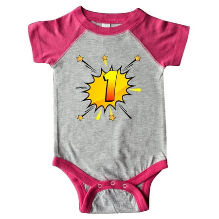 

Inktastic Comic Book 1st Birthday Gift Baby Boy or Baby Girl Bodysuit