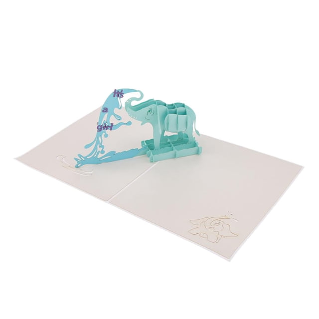 Abbracc 3D Up Invitation Greeting Card With Envelope For Baby Shower Decor Pink